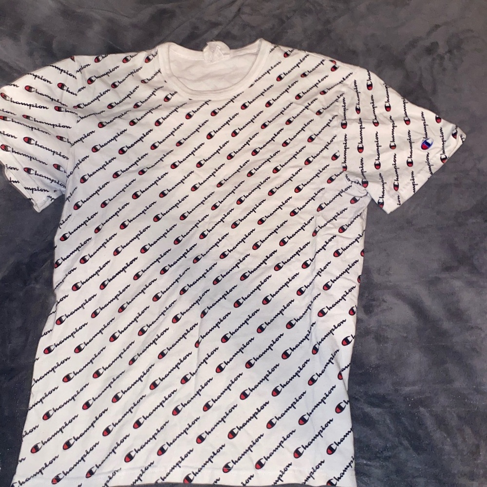 Champion White Logo Men's Shirt